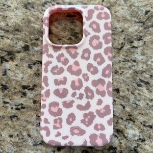 Velvet Caviar Blush Leopard iPhone 14 Pro Case